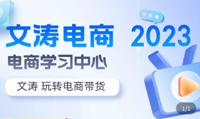 文涛电商·7天零基础自然流起号，​快速掌握店铺运营的核心玩法，突破自然展现量，玩转直播带货-副业网