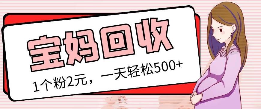 最新宝妈粉回收变现计划及胎教音乐高端变现玩法全套教程！（非老玩法）-副业网