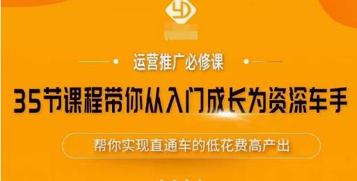 35节课程带你从入门成长为资深车手，让系统学习直通车成为可能，帮你实现直通车的低花费高产出-副业网