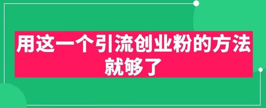用这一个引流创业粉的方法就够了，PPT短视频引流创业粉【揭秘】-副业网