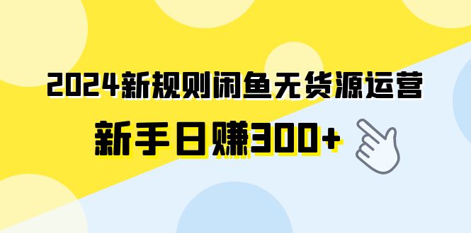 2024新规则闲鱼无货源运营新手日赚300+-副业网