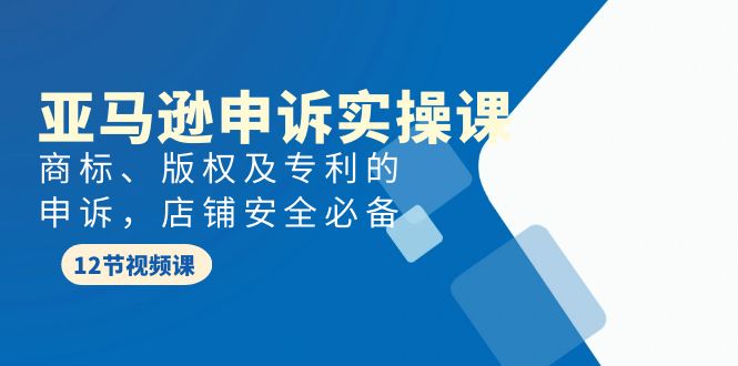 亚马逊-申诉实战课，​商标、版权及专利的申诉，店铺安全必备-副业网