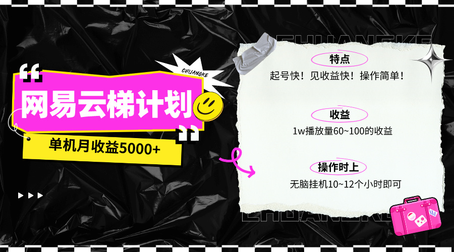最新网易云梯计划网页版，单机月收益5000+！可放大操作-副业网