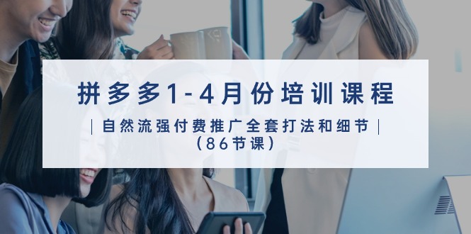 拼多多1-4月份培训课程，自然流强付费推广全套打法和细节-副业网
