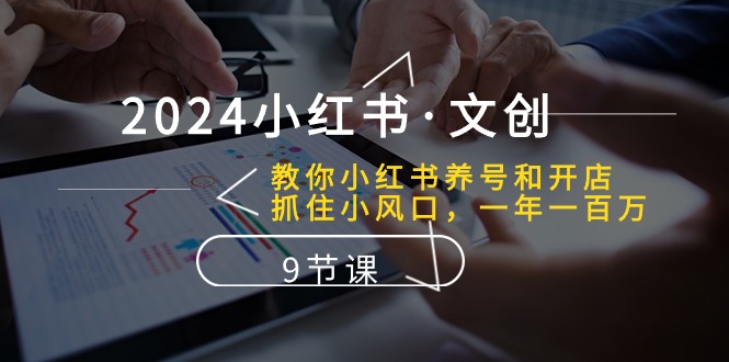2024小红书·文创：教你小红书养号和开店、抓住小风口 一年一百万 (9节课)-副业网