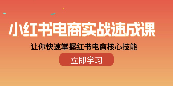小红书电商实战速成课，让你快速掌握红书电商核心技能-副业网