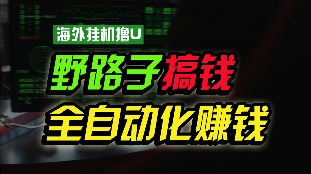海外挂机撸U新平台，日赚8-15美元，全程无人值守，可批量放大，工作室内…-副业网