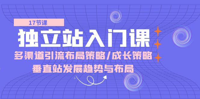 独立站 入门课：多渠道 引流布局策略/成长策略/垂直站发展趋势与布局-副业网