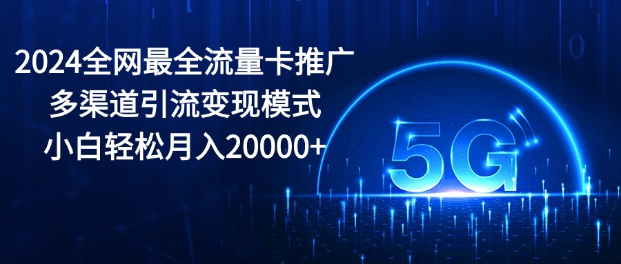 2024全网最全流量卡推广多渠道引流变现模式，小白轻松月入20000+-副业网