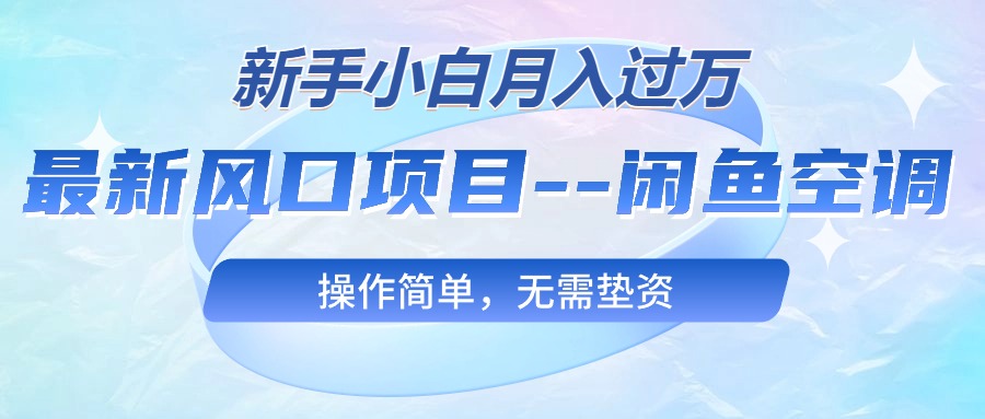 最新风口项目—闲鱼空调，新手小白月入过万，操作简单，无需垫资-副业网
