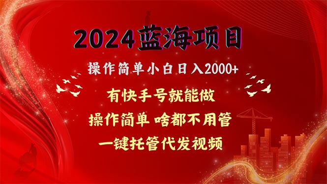 2024蓝海项目，网盘拉新，操作简单小白日入2000+，一键托管代发视频，…-副业网
