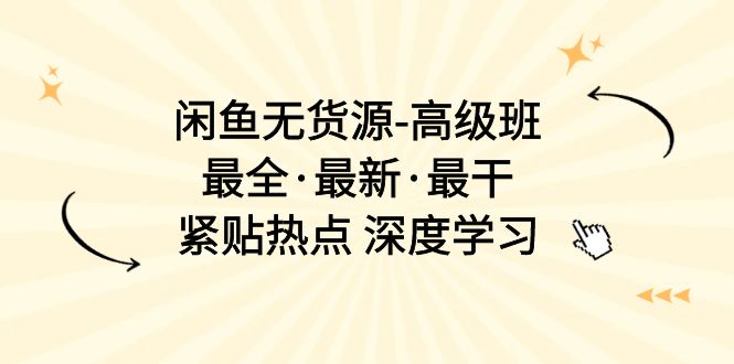 闲鱼无货源-高级班，最全·最新·最干，紧贴热点 深度学习-副业网