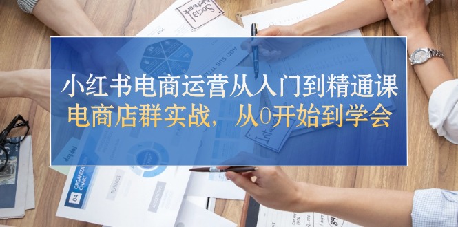 小红书电商运营从入门到精通课，电商店群实战，从0开始到学会-副业网