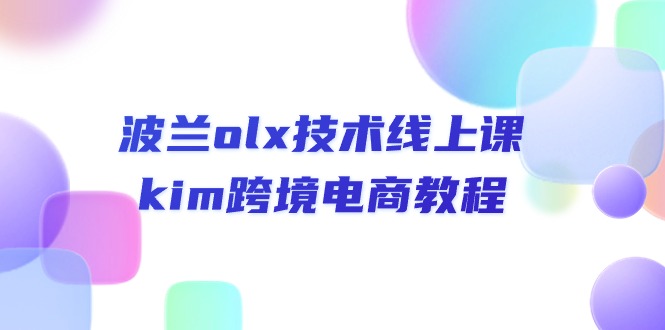 波兰olx 技术线上课，kim跨境电商教程-副业网