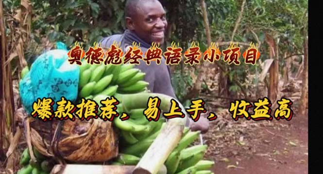 奥德彪经典语录小项目，爆款推荐，易上手，收益高-副业网