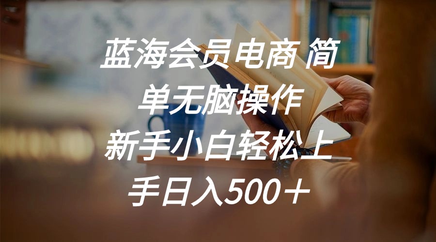 蓝海会员电商 简单无脑操作 新手小白轻松上手日入500＋-副业网