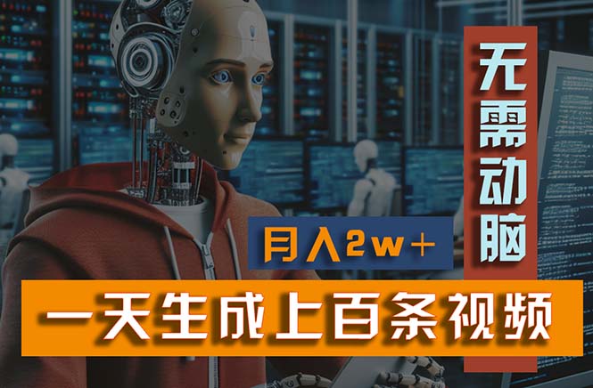 新模式！一天生成上百个视频，一个视频多平台分发，实现月入2W+-副业网
