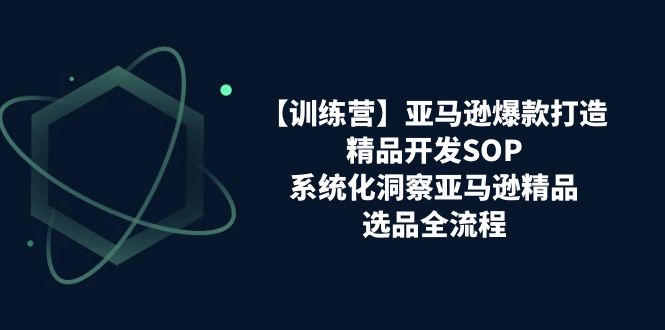 【训练营】亚马逊爆款打造之精品开发SOP，系统化洞察亚马逊精品选品全流程-副业网