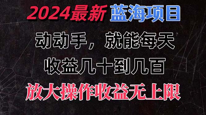 有手就行的2024全新蓝海项目，每天1小时收益几十到几百，可放大操作收…-副业网