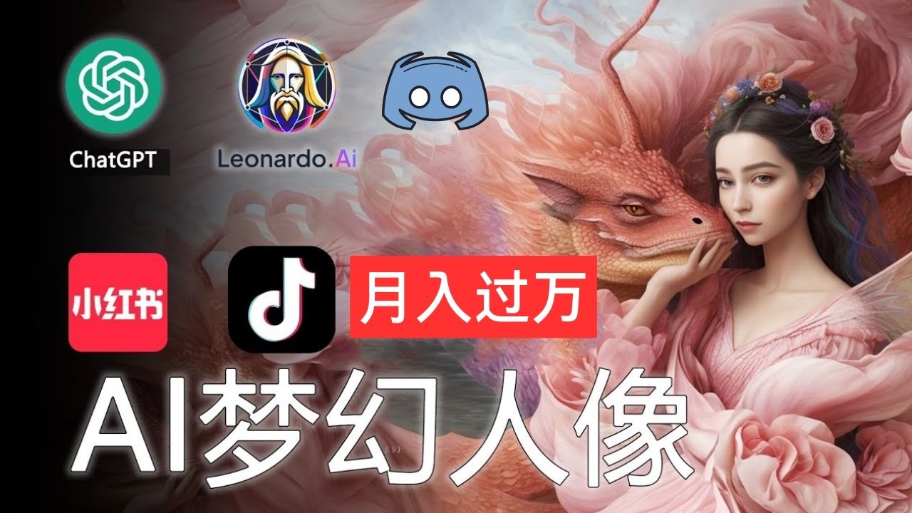 AI摄影梦幻人像：零基础也能月入过万的秘密-副业网