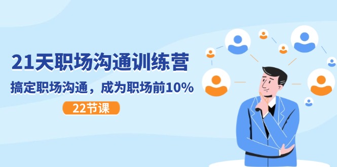 21天职场沟通特训营，搞定 职场沟通，成为 职场前10%-副业网