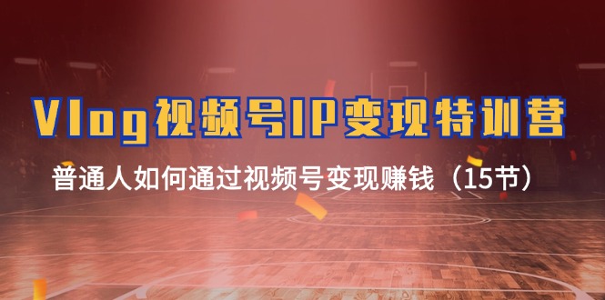 Vlog 视频号IP变现特训营，普通人如何通过视频号变现赚钱-副业网