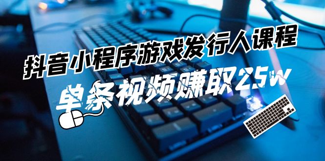 抖音小程序-游戏发行人课程：带你玩转游戏任务变现，单条视频赚取25w-副业网