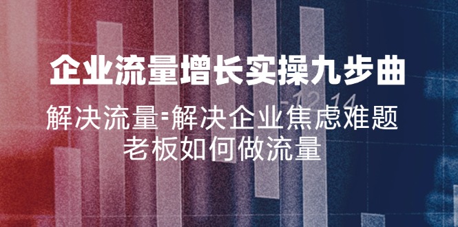 企业流量增长实战九步曲，解决流量=解决企业焦虑难题，老板如何做流量-副业网