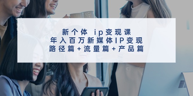 新个体 ip变现课，年入百万新媒体IP变现，路径篇+流量篇+产品篇-副业网