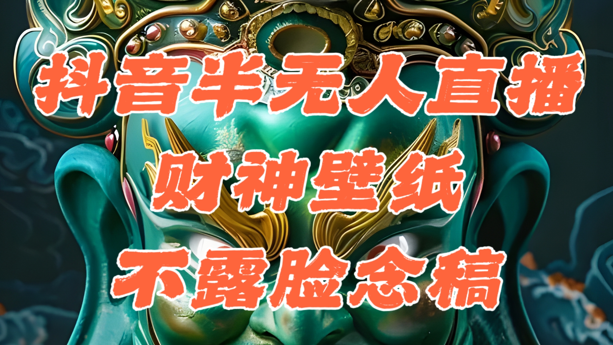 抖音半无人直播公会素材撸音浪，生肖财神AI图直播不露脸读稿，单日1000+-副业网
