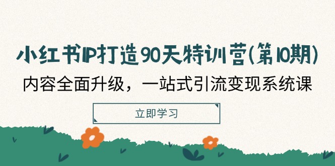 小红书-IP打造90天特训营：内容全面升级，一站式引流变现系统课-副业网
