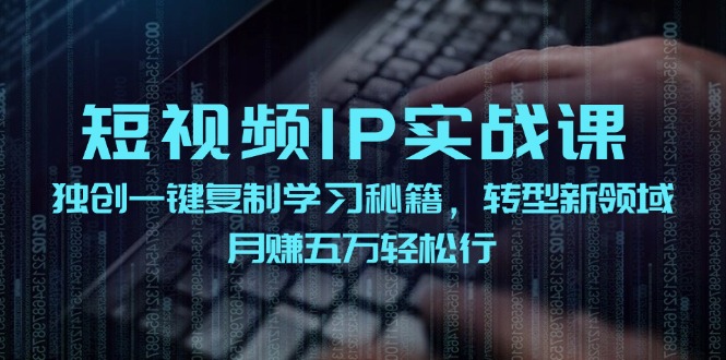 短视频 IP实战课，独创一键复制学习秘籍，转战新领域，月赚五万轻松行-副业网