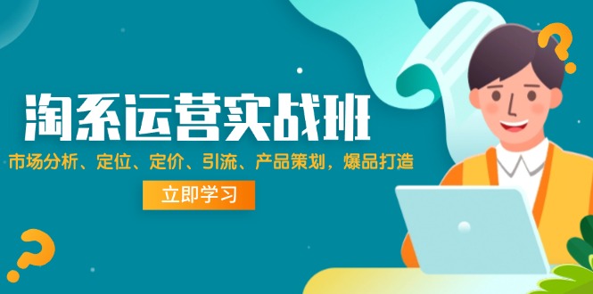 淘系运营实战班：市场分析、定位、定价、引流、产品策划，爆品打造-副业网