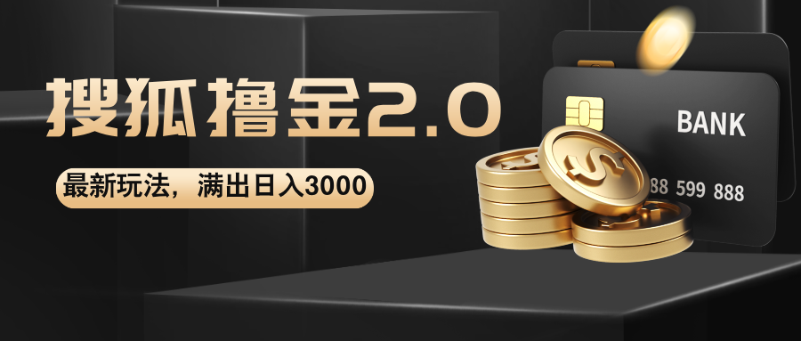搜狐撸金2.0最新玩法，无脑日入3000+，可无限扩大-副业网