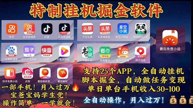 挂机副业 月入过万，特别适合宝爸宝妈学生党，工作室特别推荐-副业网