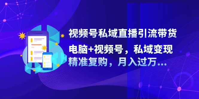 视频号私域直播引流带货：电脑+视频号，私域变现，精准复购，月入过万…-副业网