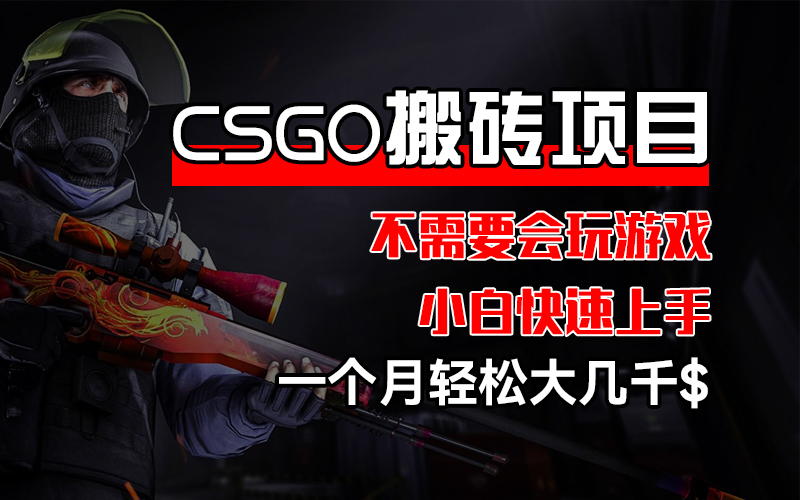 CSGO 装备搬砖项目，操作简单，不需要会玩游戏，小白也能快速上手，一…-副业网