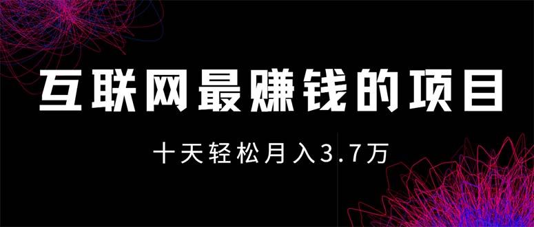 互联网最赚钱的项目没有之一，轻松月入7万+，团队最新项目-副业网