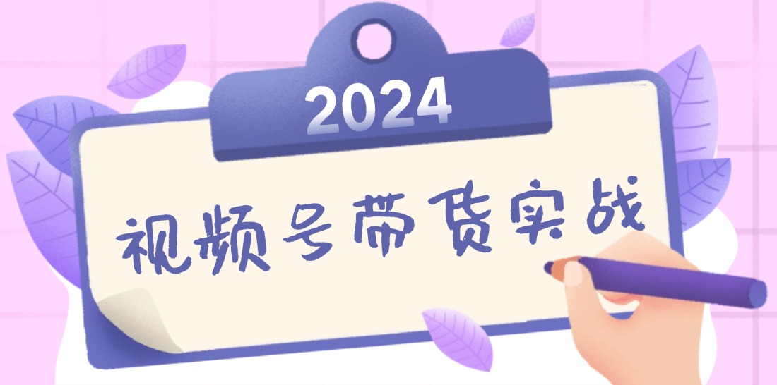 2024视频号最新带货实战课：无人直播/书单号卖货/个人IP口播 (附资料素材)-副业网