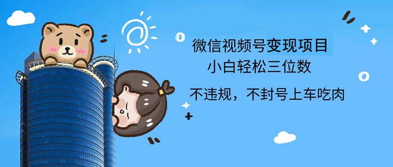 2024最新微信视频号，0撸项目，自己玩，小白轻松日入三位数-副业网