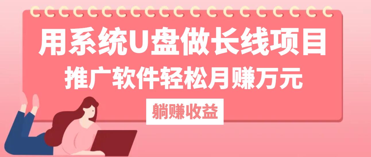 用系统U盘做长线项目，推广软件轻松月赚万元-副业网