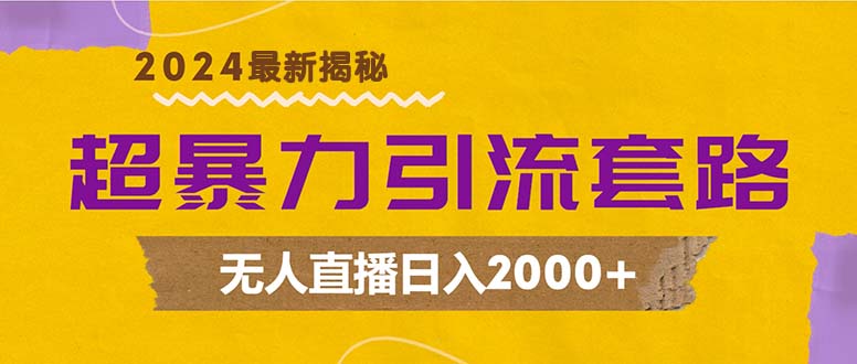 超暴力引流套路，无人直播日入2000+-副业网
