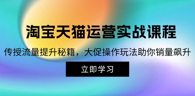 淘宝&天猫运营实战课程，传授流量提升秘籍，大促操作玩法助你销量飙升-副业网