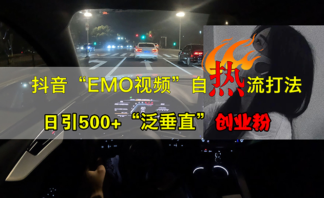 抖音EMO视频自热打法，日引500+“泛垂直”创业粉-副业网