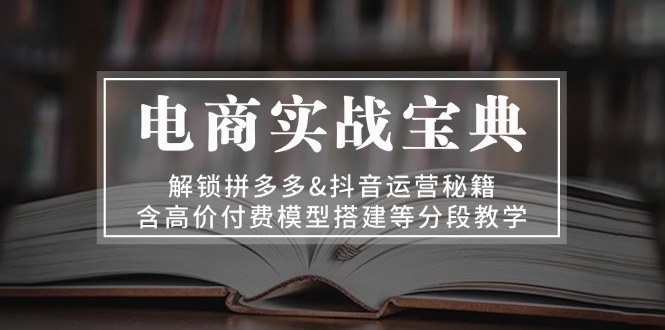 电商实战宝典 解锁拼多多&抖音运营秘籍 含高价付费模型搭建等分段教学-副业网