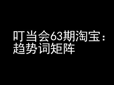《淘宝天猫打爆班》原创高阶技术第63期，趋势词矩阵技术和玩法-副业网