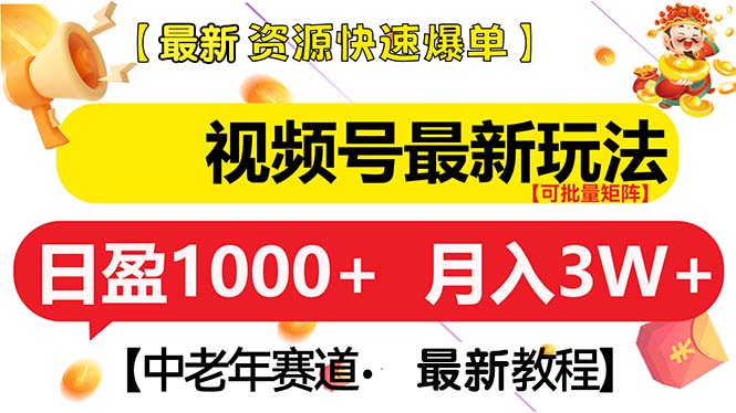 视频号最新玩法 中老年赛道 月入3W+-副业网