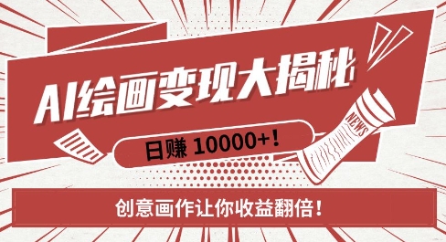 AI梦境绘画致富秘籍，复制粘贴，新手也能快速掌握，创意画作让你收益翻倍-副业网