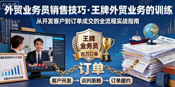 外贸业务员销售技巧，王牌外贸业务的训练-副业网