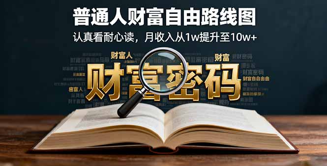 某付费文：普通人财富自由路线图，认真看耐心读，月收入从1w提升至10w+-副业网